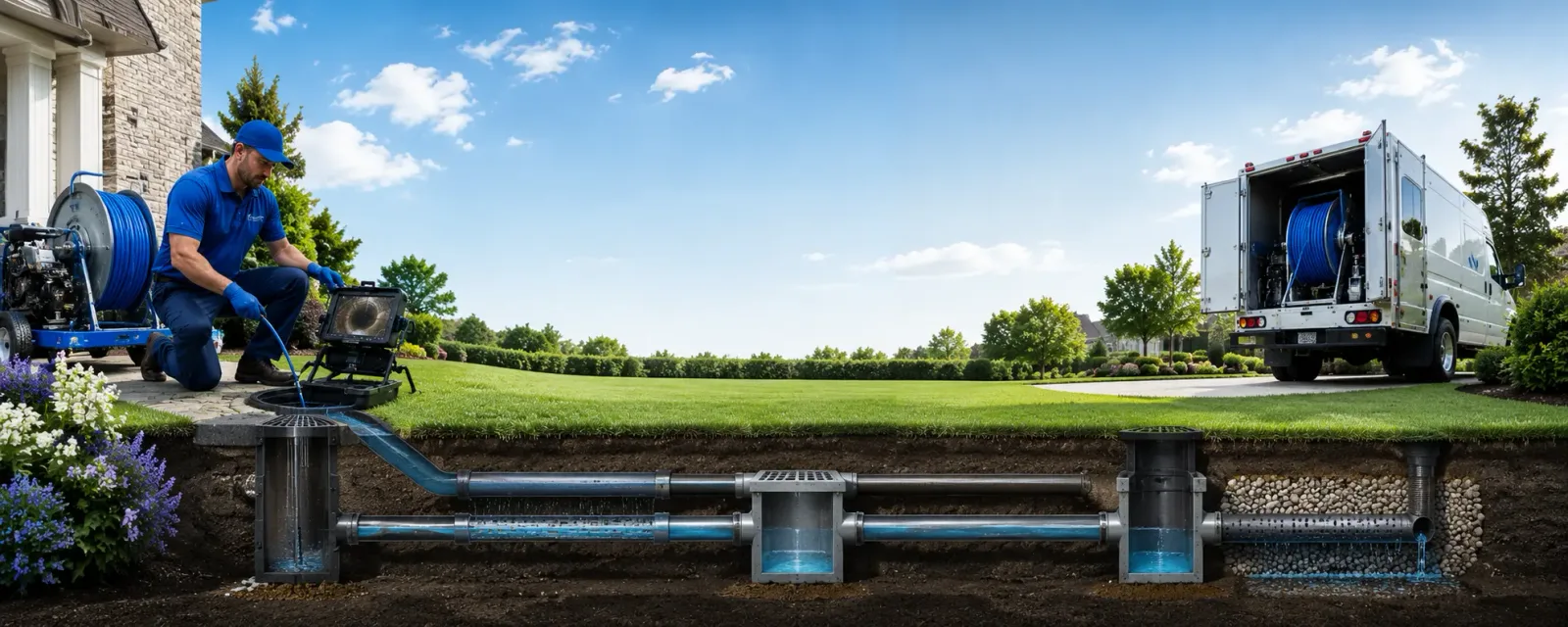 Outdoor drain cleaning information for Meservey, IA